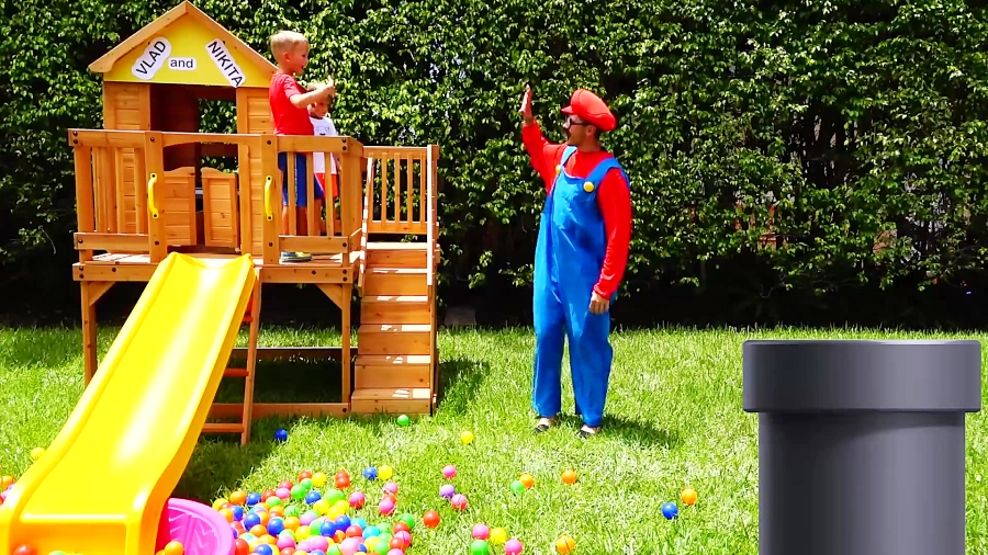 داستان های ولاد و نیکی Vlad and Niki - قسمت 141 - ساخت خانه بازی با چوب